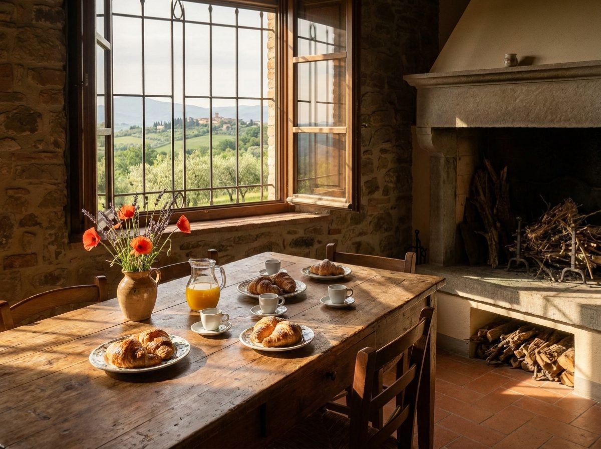 Colazione in un B&B italiano al mattino
